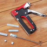 Pecham 3 in 1 Staple Gun, Heavy-Duty Manual Staple Gun with 600 Staples, Staple Gun Heavy Duty for Upholstery, Fixing Material, Decoration, Carpentry, Furniture