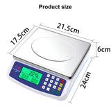 INSMART Food Scale,30KG Large Digital Kitchen Scale,Plug-in and Battery Modes,for Cooking Baking,Silver