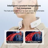 INSMART Neck Massager with Heat, Portable Electric Cordless Massager, 10 Modes & TENS Pulse, Auto-Adapt to Neck Curve, Timer Shut-Off for Stiffness Relief