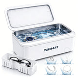 IBTORO Ultrasonic Jewelry Cleaner, 45kHz Gentle 360° Cleaning with 450ml Stainless Steel Tank, Quiet & Portable for Jewelry, Glasses, Retainer, Dentures