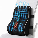 IBTORO Lumbar Support Pillow, Adjustable Memory Foam, Breathable Mesh Back Cushion for Office, Car & Home, Washable Cover, Pain Relief & Posture Support