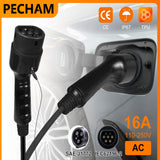 Pecham EV Charger, 16A 8Kw Level 2 EV Car Charger with 16ft/5m Extension Cord Car Charging Station IEC62196-2 for EVSE Electric Cable Plug