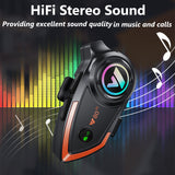 Pecham Bluetooth Helmet Speakers, Motorcycle Headphones With Mic, HiFi Sound Wireless Helmet Headset for Cycling, Riding, Camping