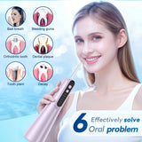 INSMART 270ML Cordless Water Flosser Dental Teeth Cleaner，Portable Oral Irrigator, Electric Flossing Cleaner(5 Mode& 6 Jet）