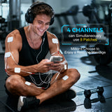 INSMART TENS Unit Rechargeable Muscle Stimulator EMS 4 Channels with 10 Reusable Electrode Pads 60 Modes 30 Intensities for Back Neck Pain Muscle Therapy Pain Management Pulse Massager (DIY)