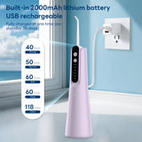INSMART 270ML Cordless Water Flosser Dental Teeth Cleaner，Portable Oral Irrigator, Electric Flossing Cleaner(5 Mode& 6 Jet）