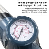 INSMART Air Toilet Plunger,High-Pressure Air Drain Blaster (4.4lbs Force) with 4 Nozzles,Real-Time Pressure Gauge,Unclog Toilets,Sinks,Showers Fast