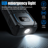 Pecham 3000A Car Jump Starter with Air Compressor, 150PSI Battery Jump Starter (for All Gas or up to 8.0L Diesel), 16000mAh Portable Car Battery Booster with LED Screen, 3 Modes Flashlight