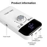 INSMART Electric Nail Drill Machine - 45000RPM Rechargeable Portable Nail File Kit for Acrylic, Gel Nails, Manicure & Pedicure, Professional Salon Tools for Women, White