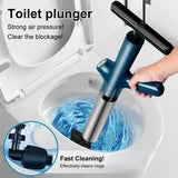 INSMART Air Toilet Plunger,High-Pressure Air Drain Blaster (4.4lbs Force) with 4 Nozzles,Real-Time Pressure Gauge,Unclog Toilets,Sinks,Showers Fast