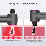 INSMART Electric Blackhead Remover - Pore Vacuum Cleaner with Heating Mode, 3 Suction Levels & 5 Attachments, Facial Comedone Extractor Kit for Deep Cleansing