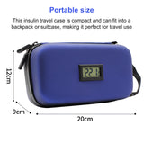 INSMART Insulin Cooler Travel Case - TSA Approved Refrigerated Medicine Cooler Bag with Temperature Display, Wrist Strap & 2 Ice Packs, Diabetes Essentials for Daily Trips