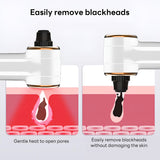 INSMART Electric Blackhead Remover - Pore Vacuum Cleaner with Heating Mode, 3 Suction Levels & 5 Attachments, Facial Comedone Extractor Kit for Deep Cleansing