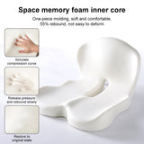 IBTORO Ergonomic Seat Cushion with Lumbar Support - Gel Memory Foam Pillow for Office Chair, Car & Wheelchair, Gray Two-Tone