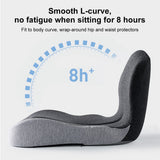 IBTORO Ergonomic Seat Cushion with Lumbar Support - Gel Memory Foam Pillow for Office Chair, Car & Wheelchair, Gray Two-Tone