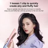 INSMART 2-in-1 Hair Straightener and Curler, Ceramic Flat Iron with Dual Ionic Technology for Shinier & Smoother Hair, 72H Long-Lasting Style, Adjustable Temperature