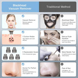 INSMART Electric Blackhead Remover - Pore Vacuum Cleaner with Heating Mode, 3 Suction Levels & 5 Attachments, Facial Comedone Extractor Kit for Deep Cleansing