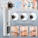 INSMART Electric Blackhead Remover - Pore Vacuum Cleaner with Heating Mode, 3 Suction Levels & 5 Attachments, Facial Comedone Extractor Kit for Deep Cleansing