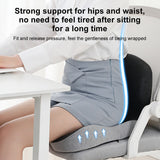 IBTORO Ergonomic Seat Cushion with Lumbar Support - Gel Memory Foam Pillow for Office Chair, Car & Wheelchair, Gray Two-Tone