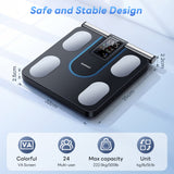 INSMART Smart Scale for Body Weight, 8 Electrode Body Fat Scale, 51 Body Data with Bluetooth, Digital Weight Scale with Color Screen for Home Health