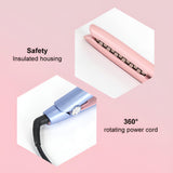 INSMART 2-in-1 Hair Straightener and Curler, Ceramic Flat Iron with Dual Ionic Technology for Shinier & Smoother Hair, 72H Long-Lasting Style, Adjustable Temperature